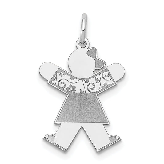 14k White Gold 14k White Gold Kid Charm