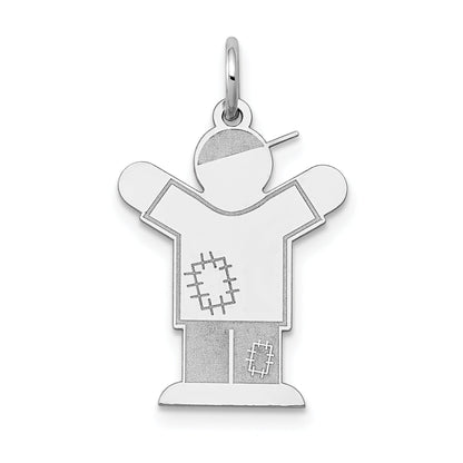 14k White Gold 14k White Gold Kid Charm
