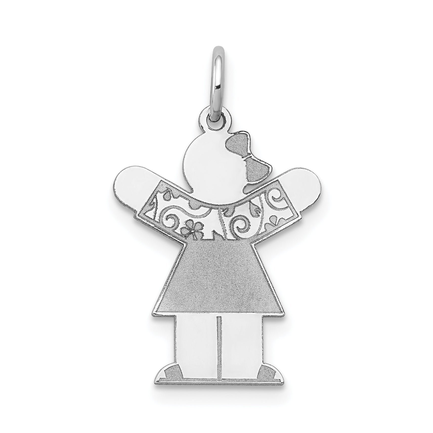 14k White Gold 14k White Gold Kid Charm