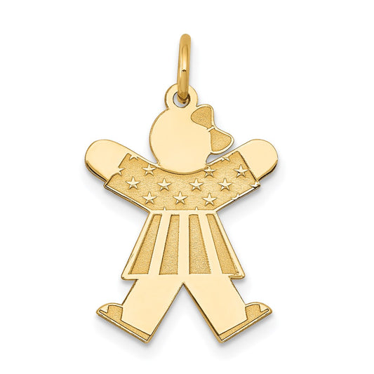 14K Yellow Gold Kid Charm