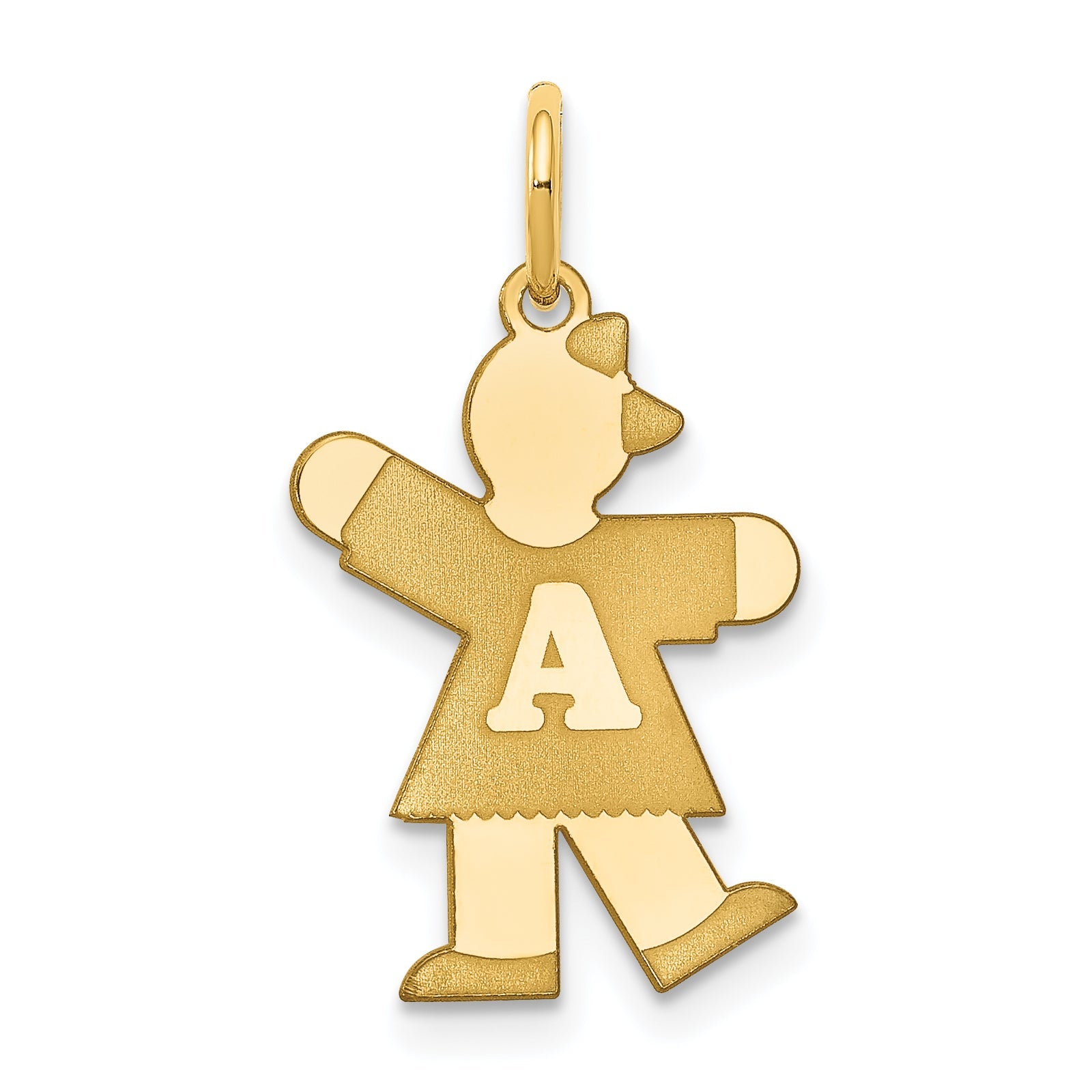 14K Yellow Gold Kid Charm