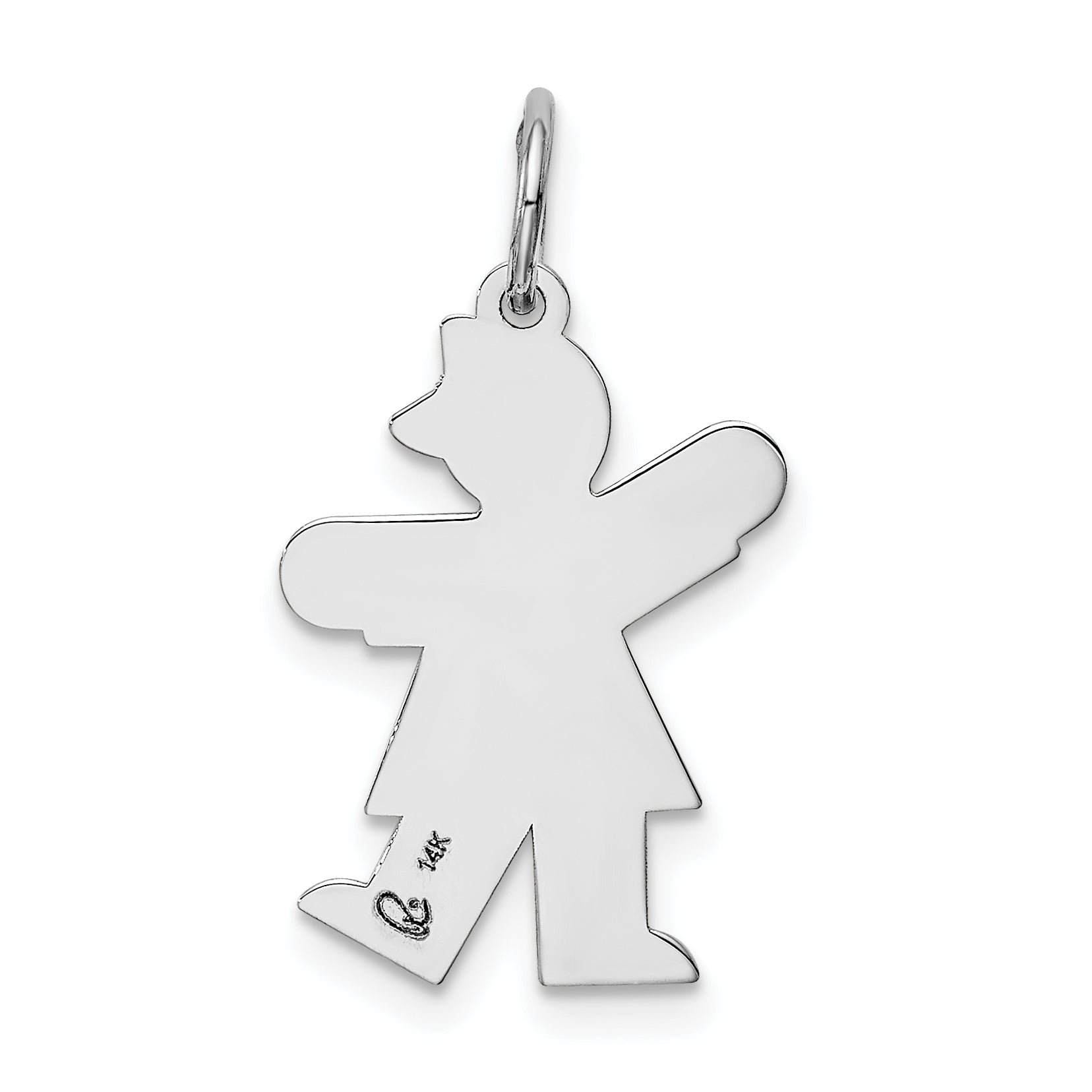 14k White Gold 14k White Gold Kid Charm