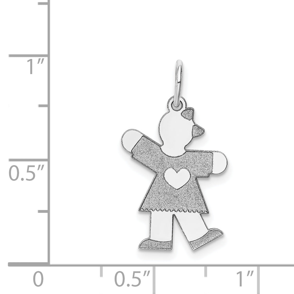 14k White Gold 14k White Gold Kid Charm