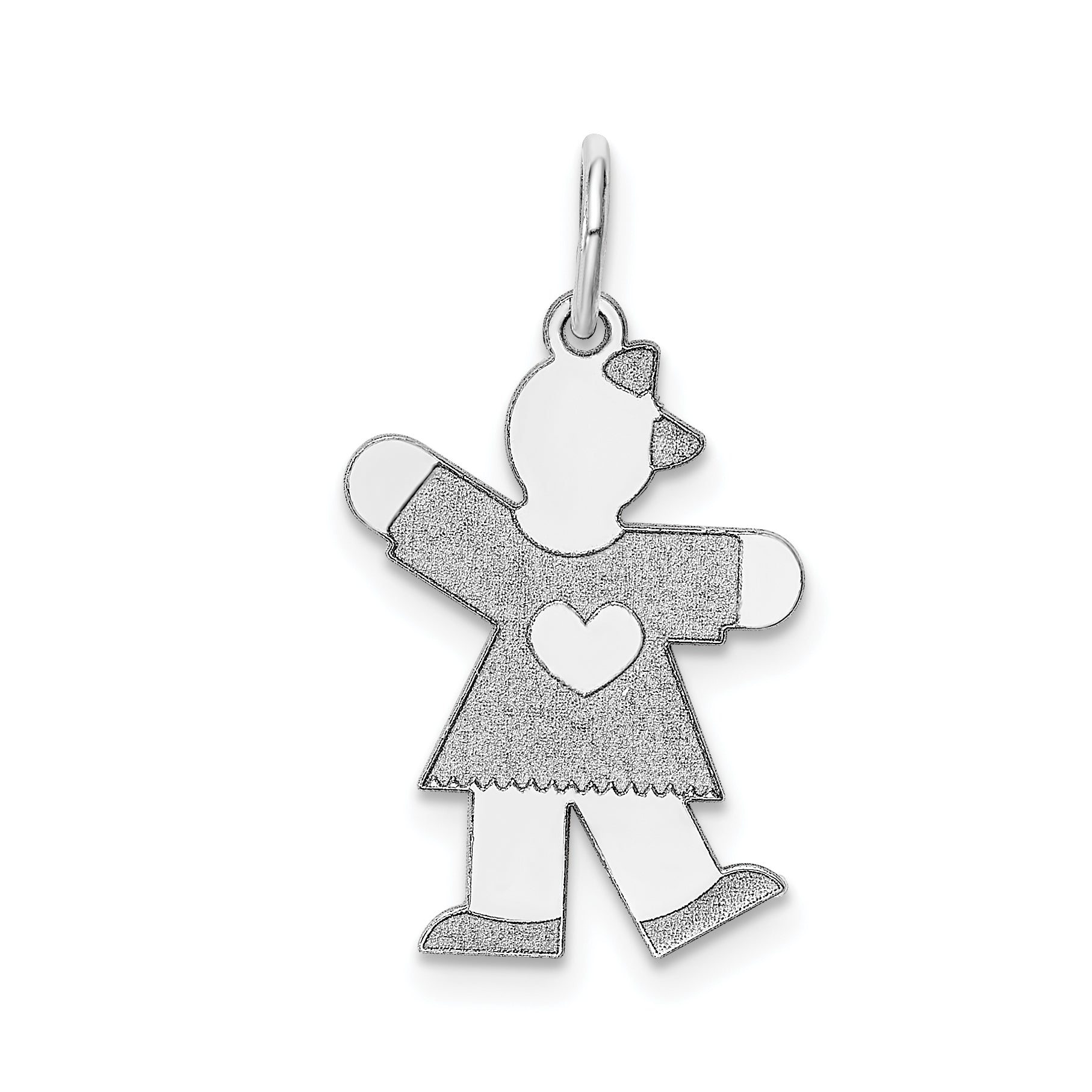 14k White Gold 14k White Gold Kid Charm