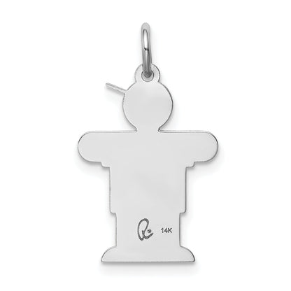 14k White Gold 14k White Gold Kid Charm