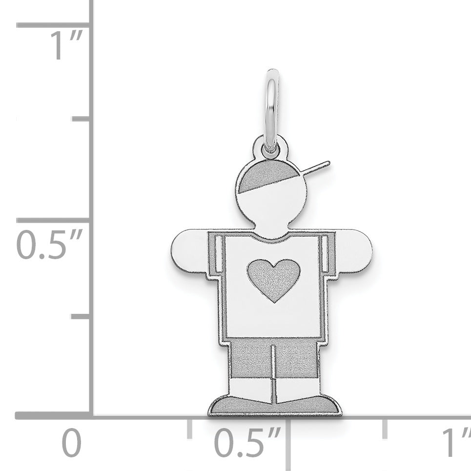 14k White Gold 14k White Gold Kid Charm