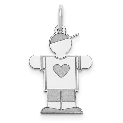 14k White Gold 14k White Gold Kid Charm
