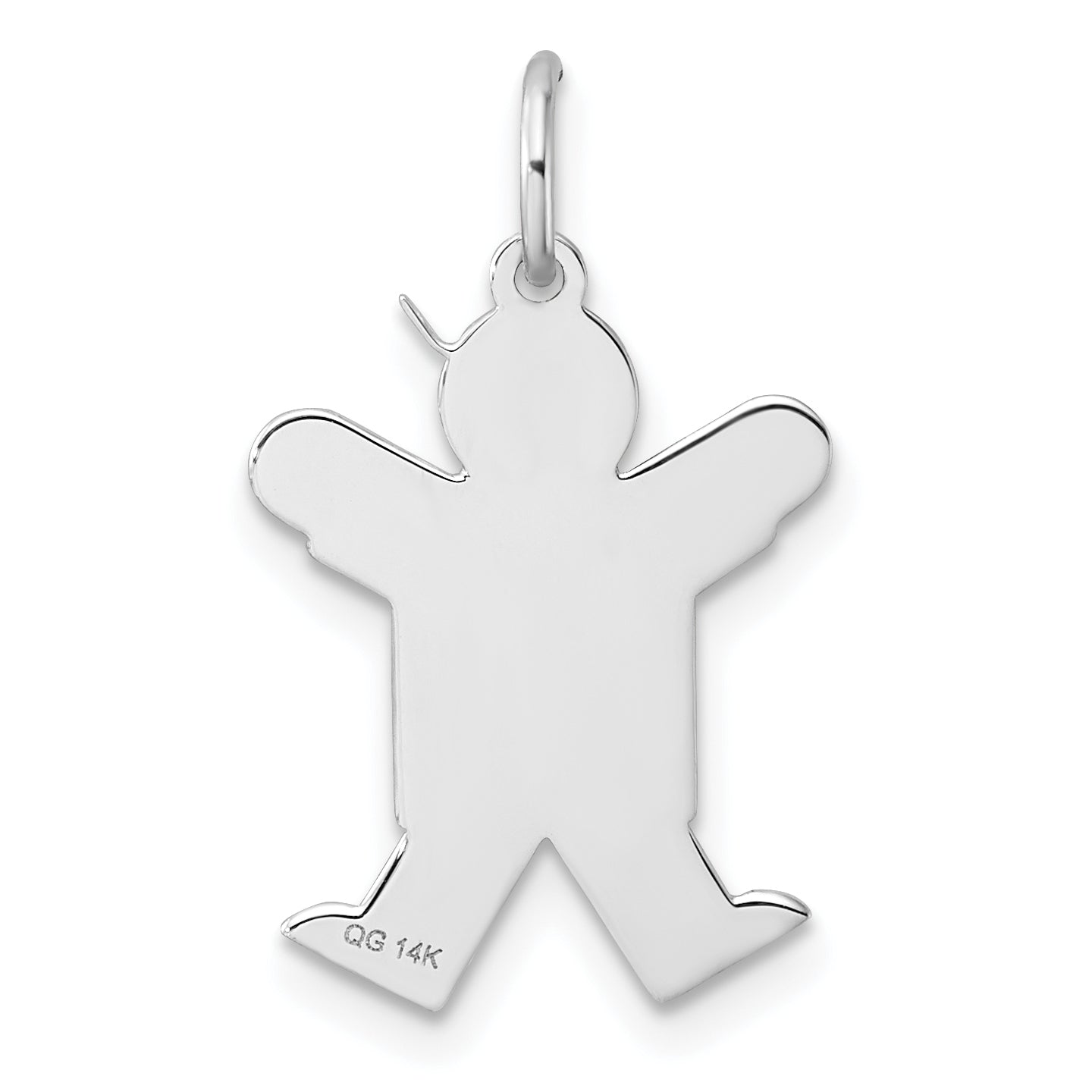 14k White Gold 14k White Gold Kid Charm
