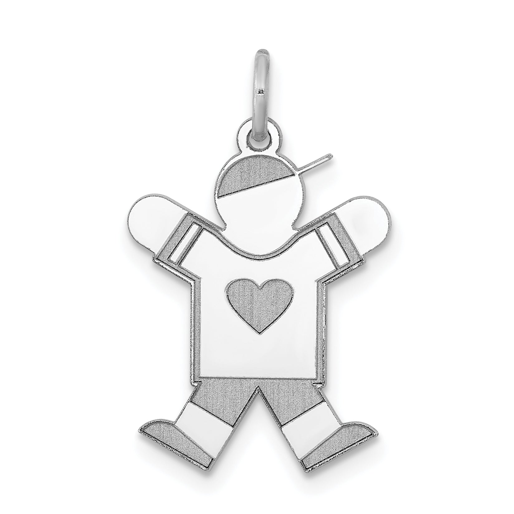 14k White Gold 14k White Gold Kid Charm