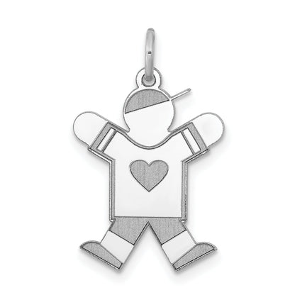 14k White Gold 14k White Gold Kid Charm