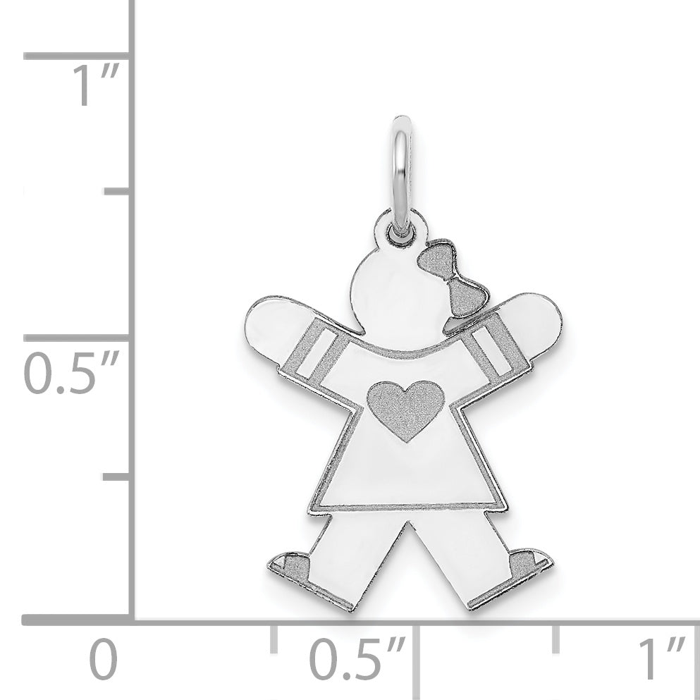 14k White Gold 14k White Gold Kid Charm