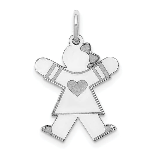 14k White Gold 14k White Gold Kid Charm