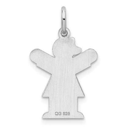 Sterling Silver Rhodium Plated Love Kid Charm