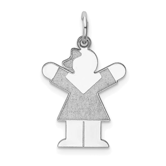 Sterling Silver Rhodium Plated Love Kid Charm
