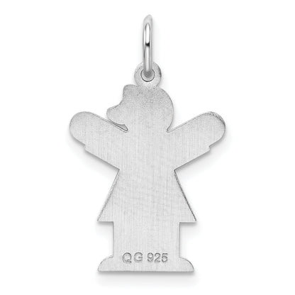 Sterling Silver Rhodium Plated Love Kid Charm