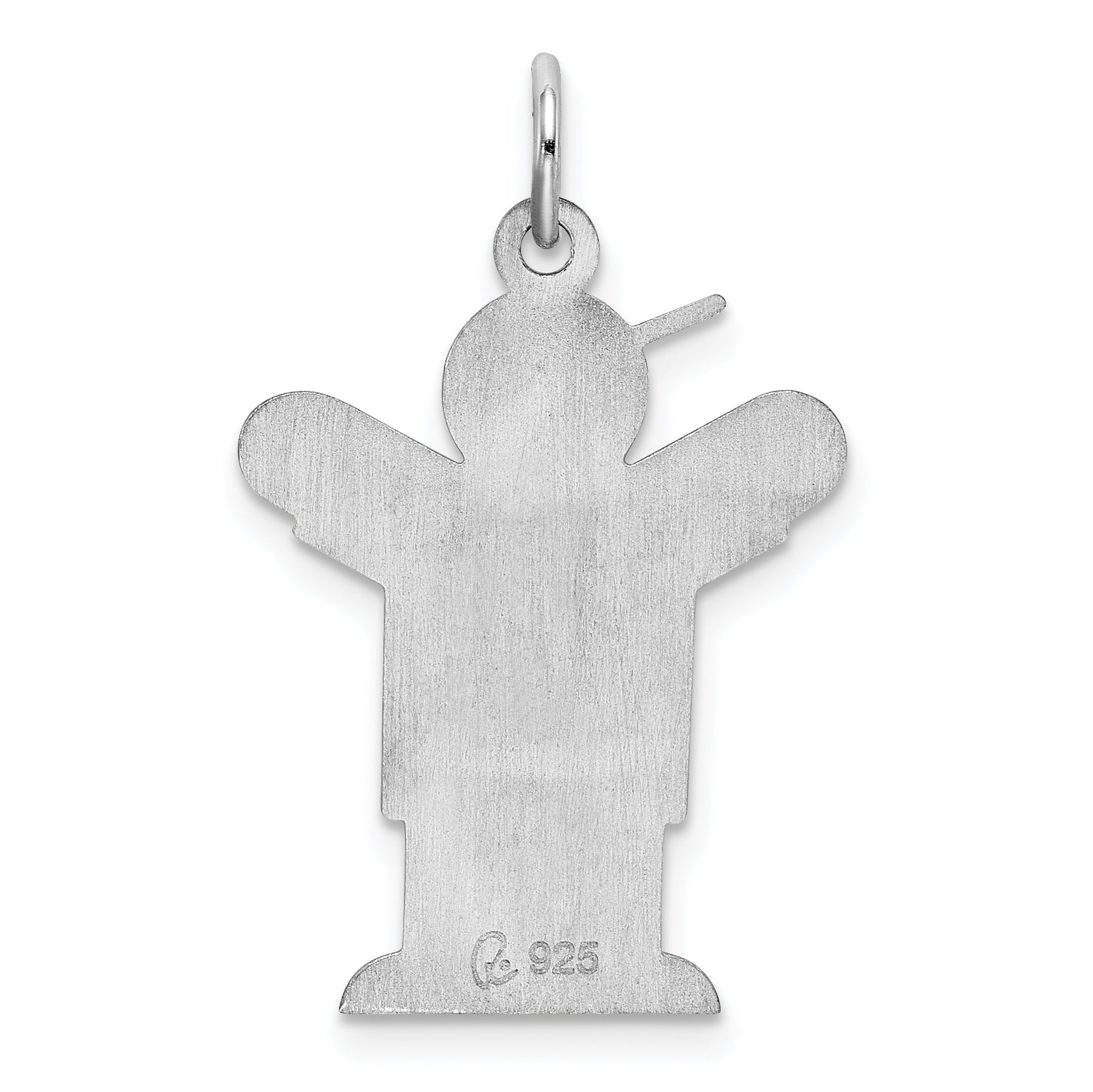 Sterling Silver Rhodium Plated Love Kid Charm