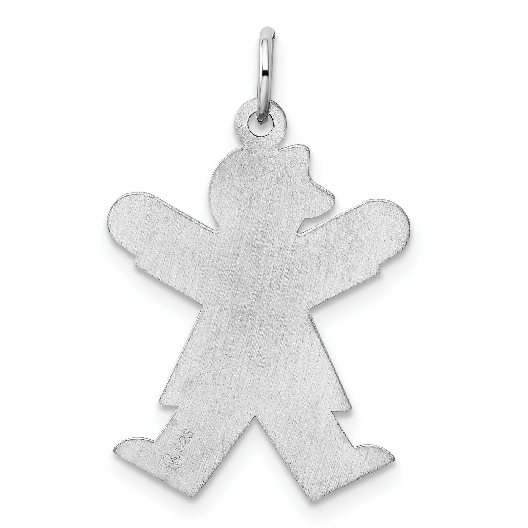 Sterling Silver Rhodium Plated Joy Kid Charm