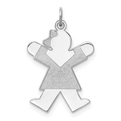 Sterling Silver Rhodium Plated Joy Kid Charm