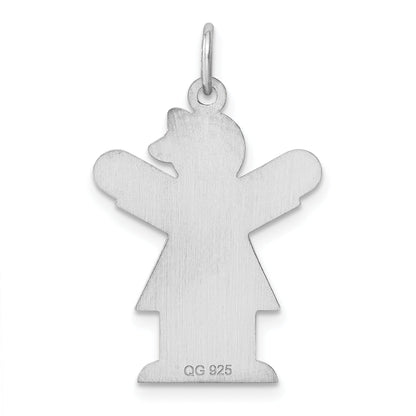 Sterling Silver Rhodium Plated Love Kid Charm