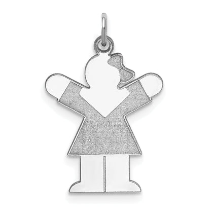 Sterling Silver Rhodium Plated Love Kid Charm