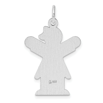 Sterling Silver Rhodium Plated Love Kid Charm