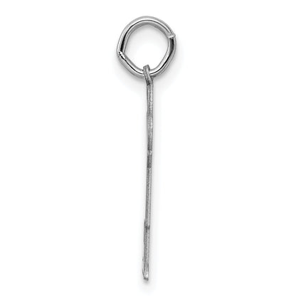 Sterling Silver Rhodium Plated Kid Charm