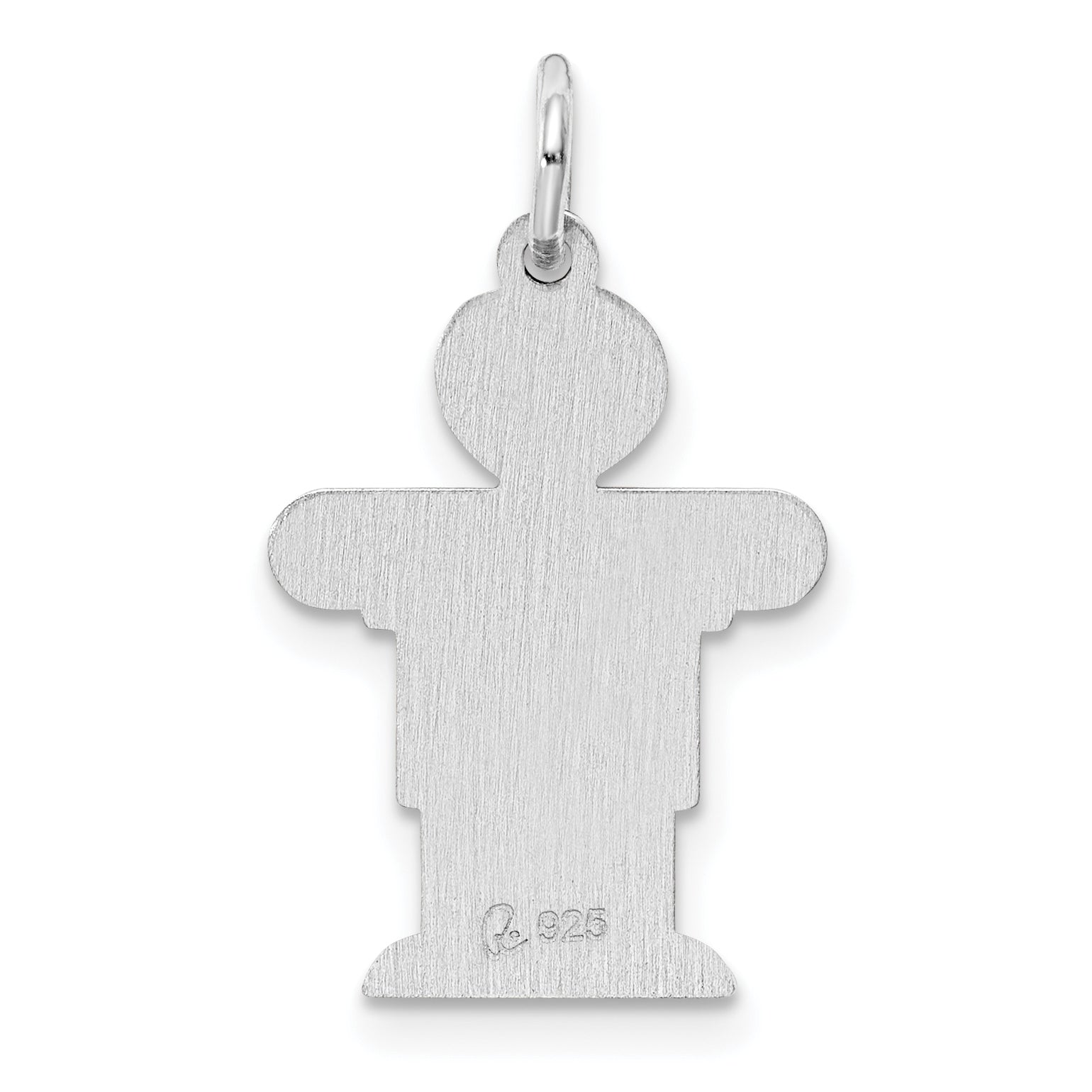 Sterling Silver Rhodium Plated Kid Charm