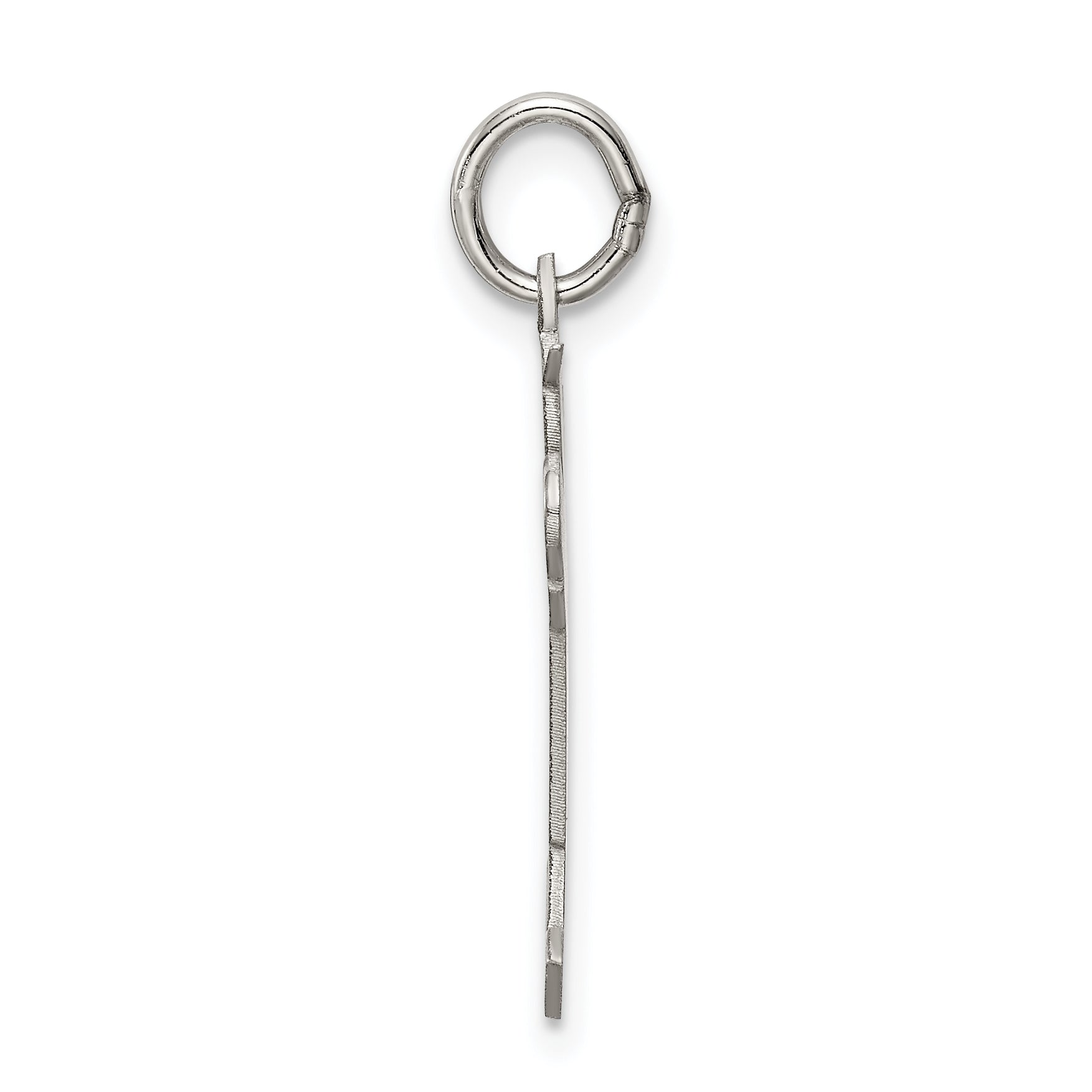 Sterling Silver Rhodium Plated Kid Charm