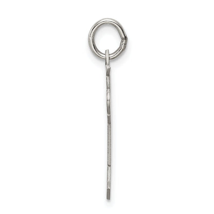 Sterling Silver Rhodium Plated Kid Charm