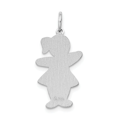 Sterling Silver Rhodium Plated Pocket Sized Cuddle Charm