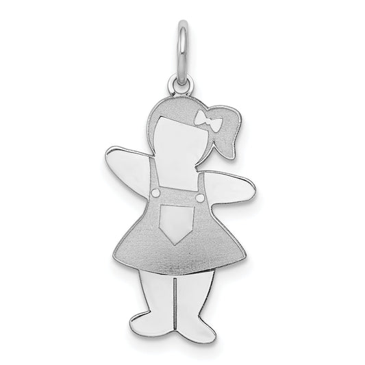 Sterling Silver Rhodium Plated Pocket Sized Cuddle Charm