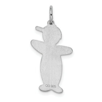 Sterling Silver Rhodium Plated Pee Wee Cuddle Charm