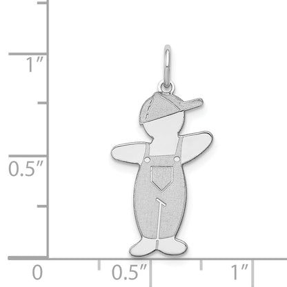 Sterling Silver Rhodium Plated Pee Wee Cuddle Charm