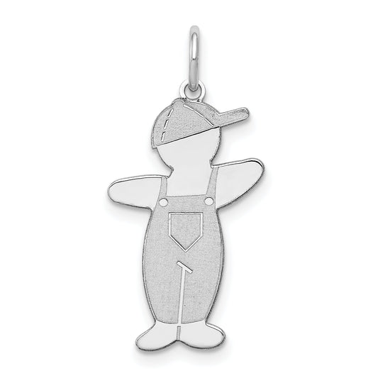 Sterling Silver Rhodium Plated Pee Wee Cuddle Charm