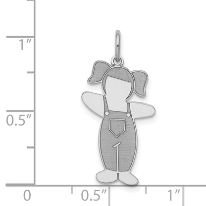 Sterling Silver Rhodium Plated Country Side Cuddle Charm