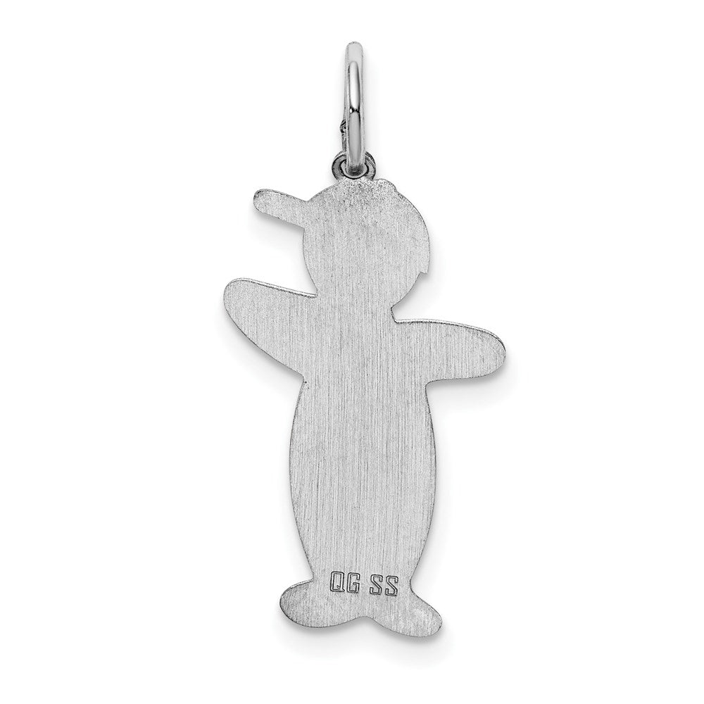 Sterling Silver Rhodium Plated Spunky Cuddle Charm