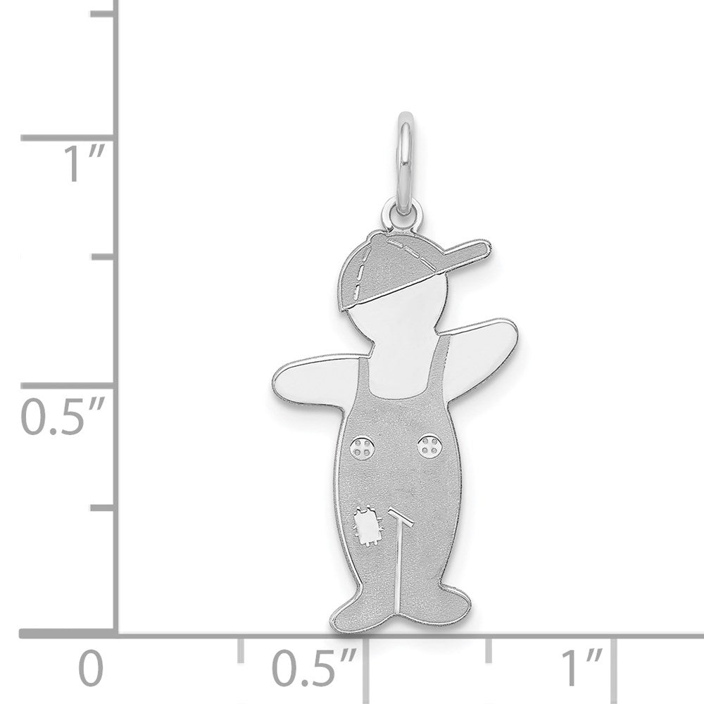 Sterling Silver Rhodium Plated Spunky Cuddle Charm