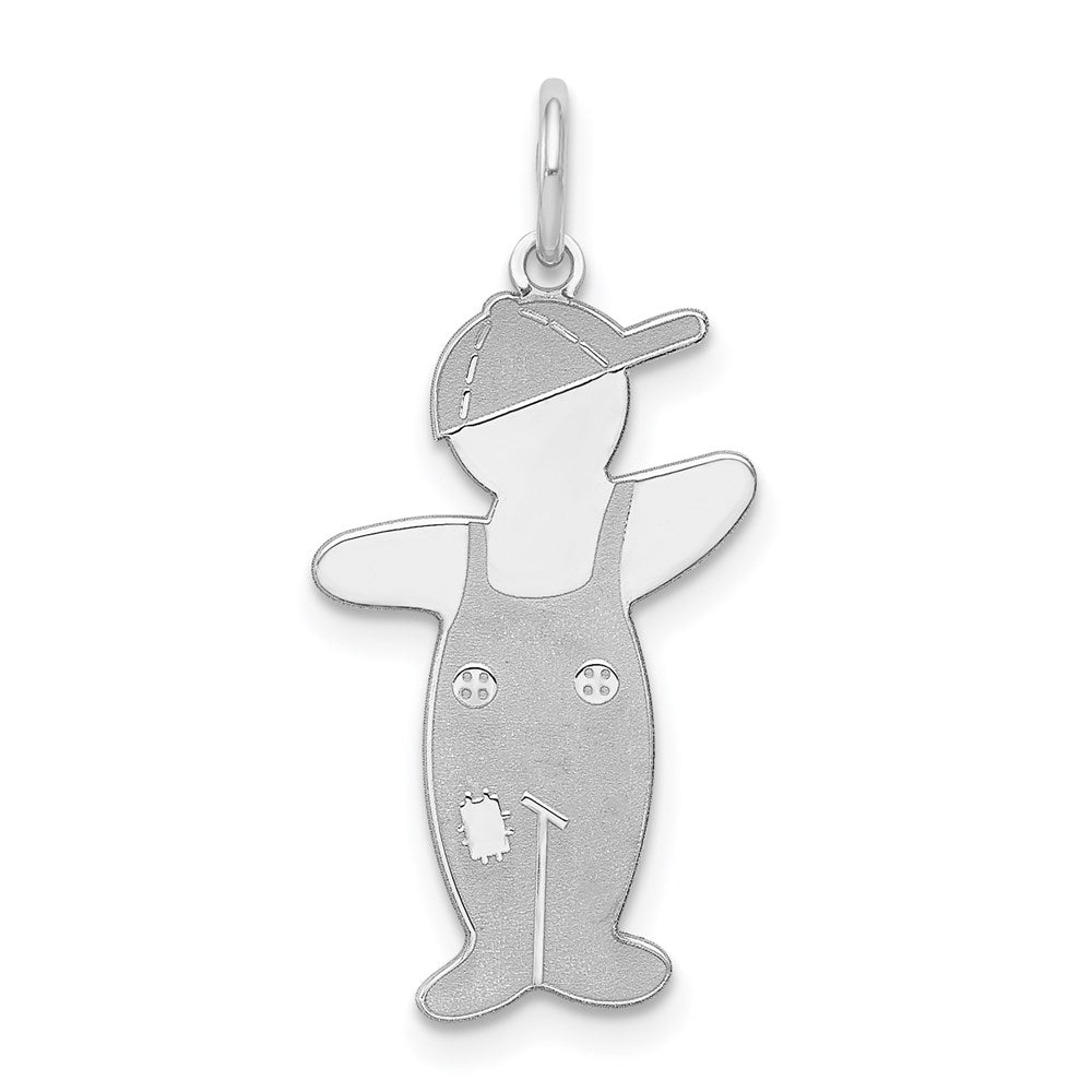 Sterling Silver Rhodium Plated Spunky Cuddle Charm