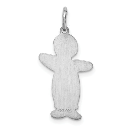 Sterling Silver Rhodium Plated Momma'S Boy Cuddle Charm