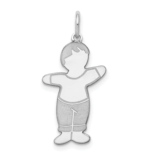 Sterling Silver Rhodium Plated Momma'S Boy Cuddle Charm