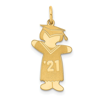 Gold Plated Gp Sterling Silver Class Of 2021 Girl Cuddle Charm
