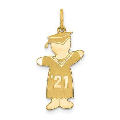 Gold Plated Gp Sterling Silver Class Of 2021 Boy Cuddle Charm