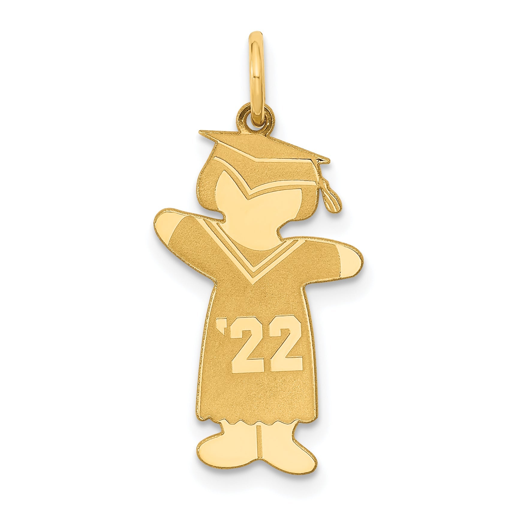 Gold Plated Gp Sterling Silver Class Of 2022 Girl Cuddle Charm