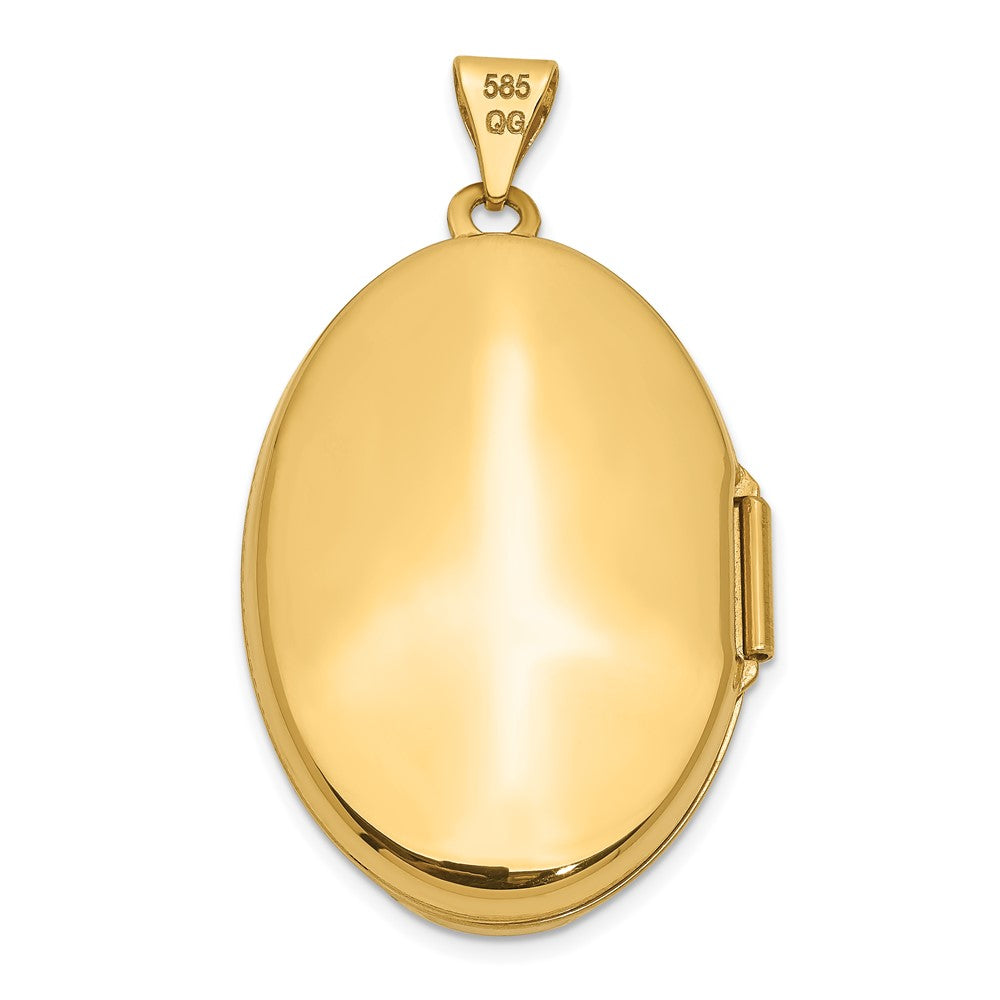 14k Yellow Gold 14k Polished Domed Oval Locket