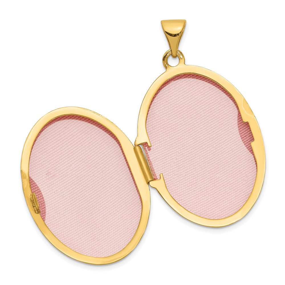 14k Yellow Gold 14k Polished Domed Oval Locket