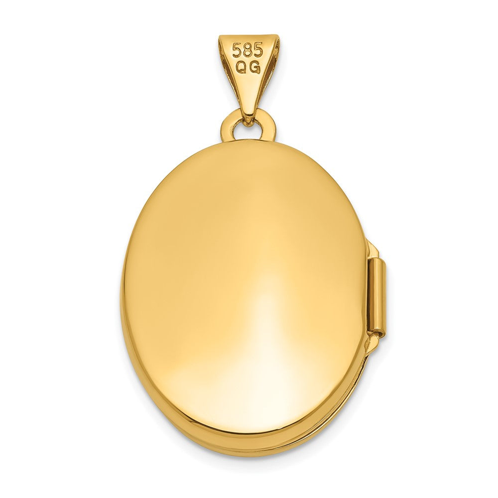 14k Yellow Gold 14k Yellow Gold Scroll Heart Design Oval Locket