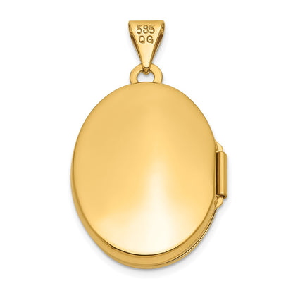 14k Yellow Gold 14k Yellow Gold Scroll Heart Design Oval Locket
