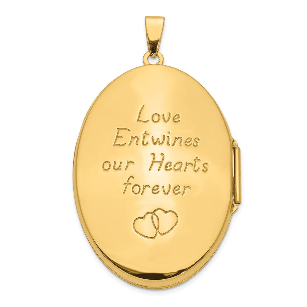 14k Yellow Gold 14k Celtic Heart 38mm Oval Locket