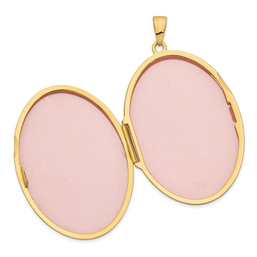 14k Yellow Gold 14k Celtic Heart 38mm Oval Locket