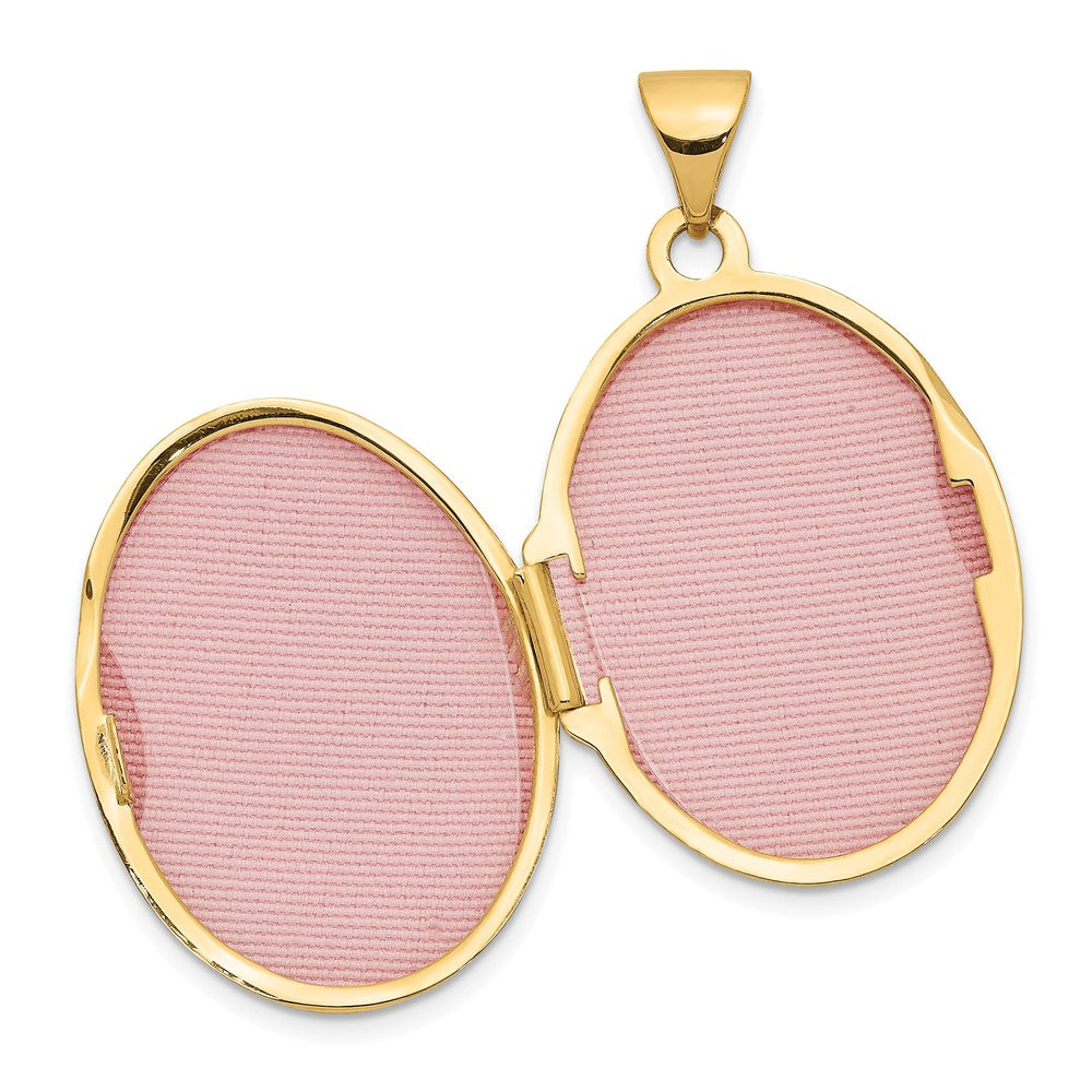 14k Yellow & Rhodium 14k with Rhodium 21mm Oval Granddaughter Locket